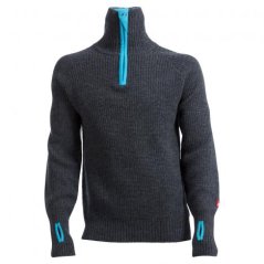 Ulvang Rav svetr unisex Charcoal melange/Blue atoll XL